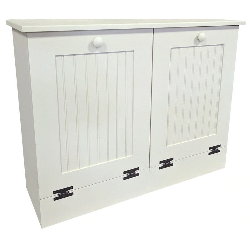 Poubelle multi-compartiments inclinables 13 gallons inclinable, Blanc vieilles maison