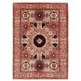 Aryana Wool Oriental Area Rug in Red
