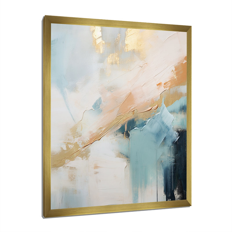 "Blissful Solitude", peinture abstraite rétro - reproduction sur toile, H 20 po x l 12 po x P 1 po