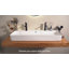 Lavabo de salle de bain Los Flexi avec trop-plein, fixation murale et comptoir, bonde escamotable-111655812