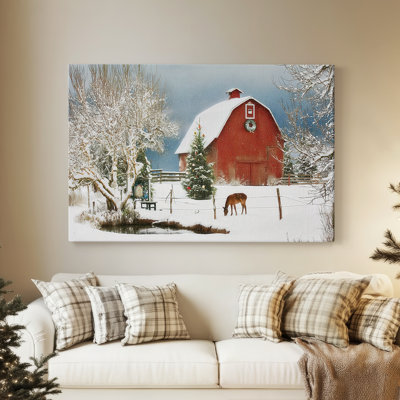 Snowwhite Nativity at Midnight-Premium Gallery Wrapped Canvas