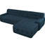 Bleu foncé 2 en forme de L modulaire. Pas d'assemblage. Tissu, rembourrage en mousse. Convient à un salon, un appartement ou un salon en bleu profond. Assemblage requis. Revêtement, rembourrage. Pour utilisation-121047595