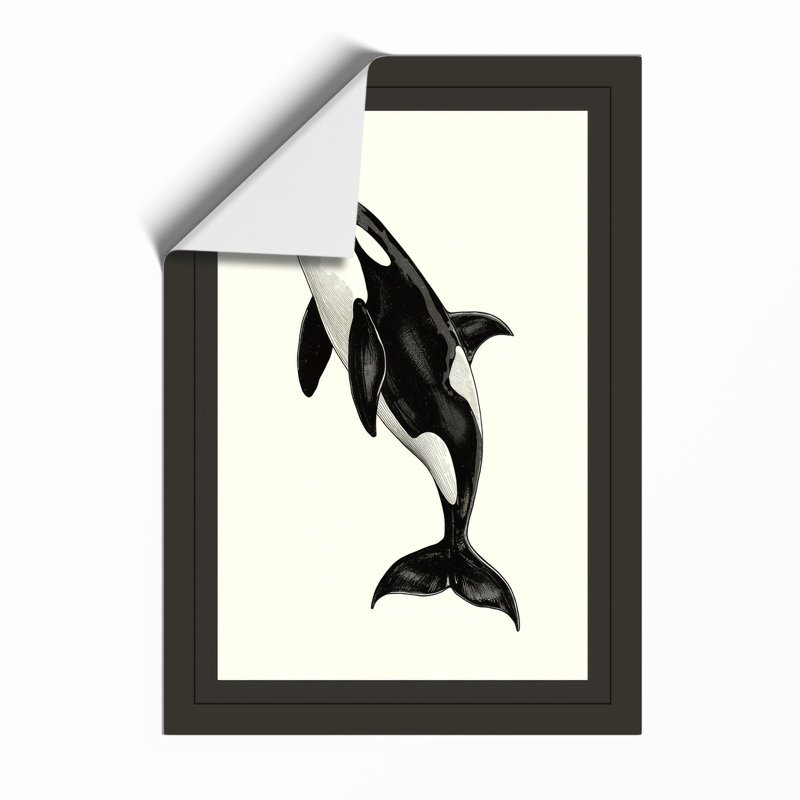 Leaping Orca Coastal - Framed Print, Unframed, A3 - 42.0 x 29.7 cm