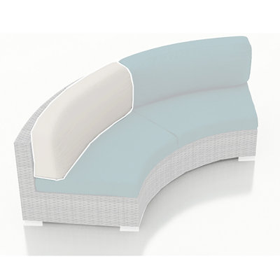 Curved Loveseat Back Cushion - Canvas Flax