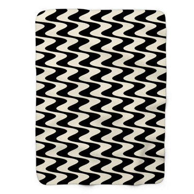Motif noir - couverture sherpa de qualité supérieure 0079