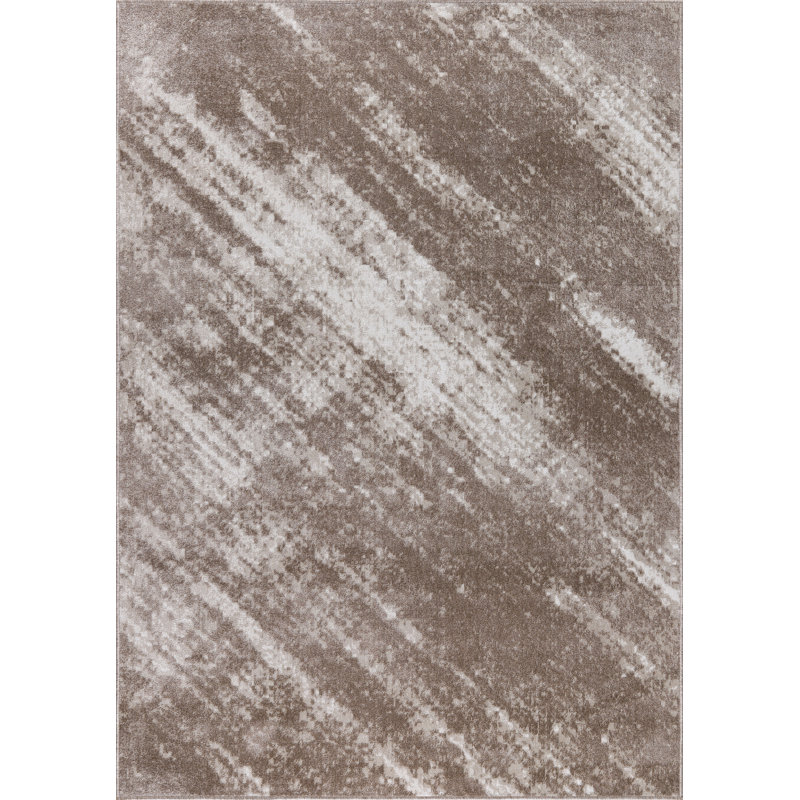Machine Washable Austin Brown/Beige Rug, Rectangle 10' x 14'