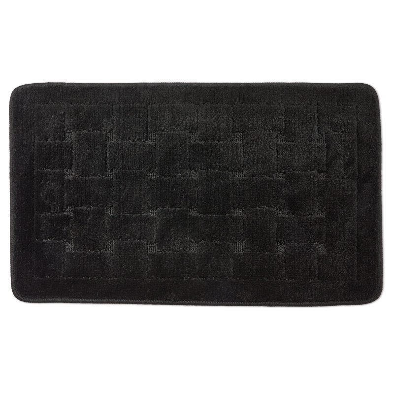 Architha Polypropylene Plastic Non-Slip Bath Mat, Black