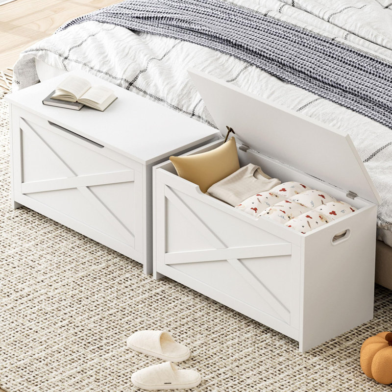 Rebrilliant MDF Decorative Bin, White