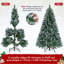 Arbre de Noël artificiel givré décoré de pommes de pin-1165044875-1159597731