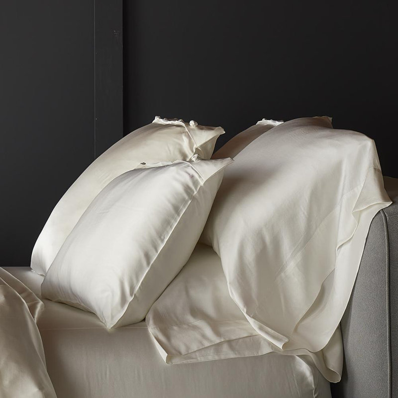 Charmeuse Silk Pillow Case, Standard Pillowcase, White