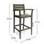 Bois gris pour l'extérieur, 58 cm de large, 58 cm de profondeur et 116 cm de haut. Une ambiance estivale durable. Fabriqué en bois, hauteur centrale.