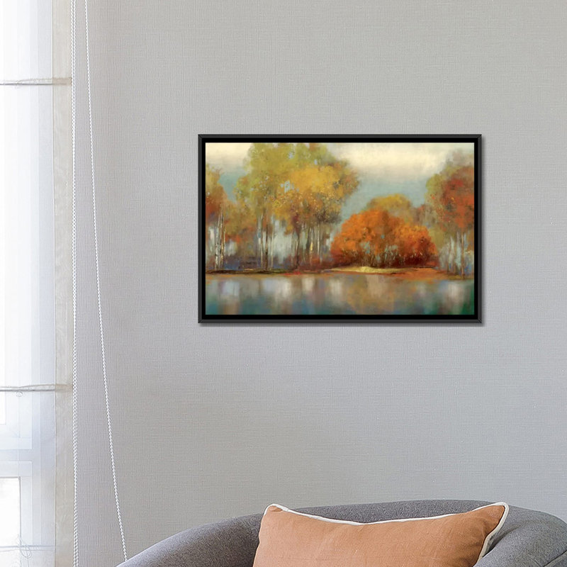 «Reflections I» par Allison Pearce - impression sur toile tendue, H 18 po x l 26 po x P 1,5 po, Toile avec cadre noir