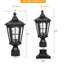Luminaire à fixation sur pilier en verre 1 lumière H 17,7 po câblé
