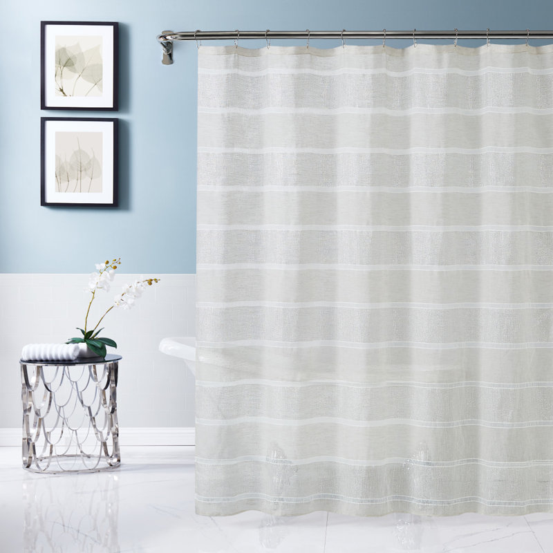 Striped Shower Curtain, Linen