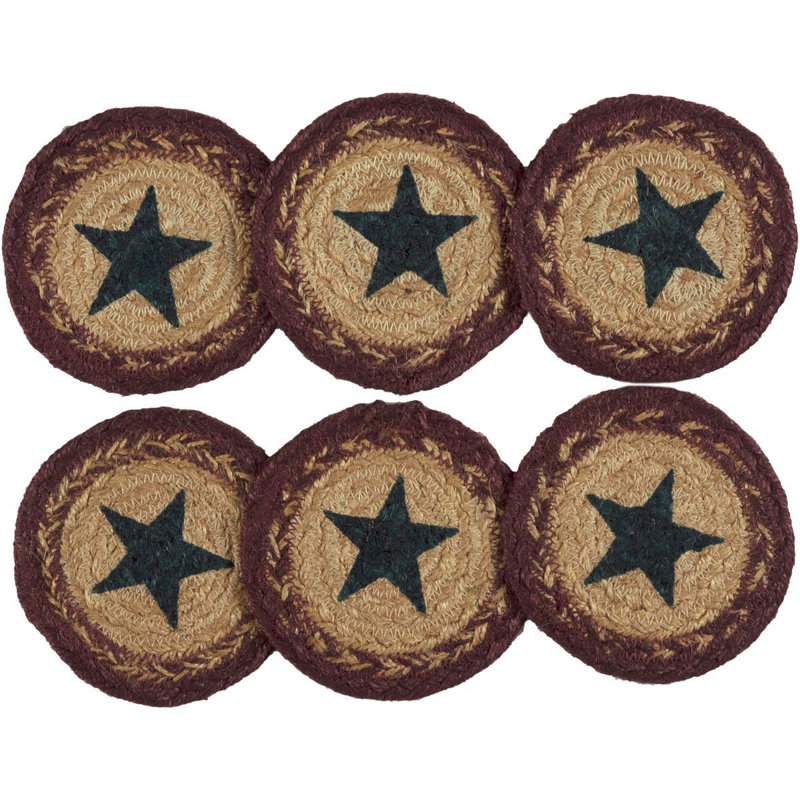 Brunswick Jute Round 6 Piece Coaster Set
