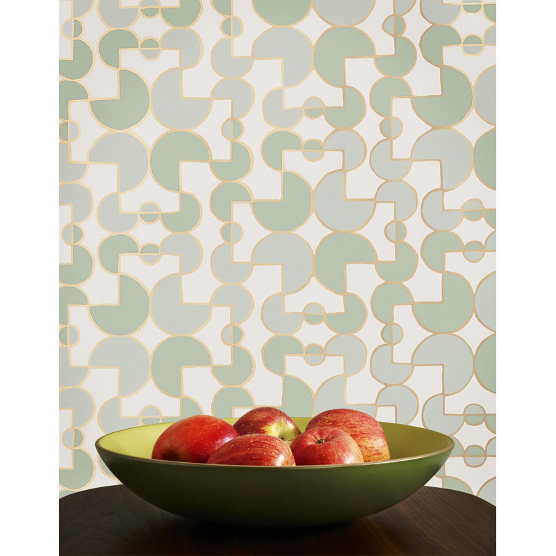 Arcade Wallpaper | Traditional / Roll - 27" x 30', Celadon