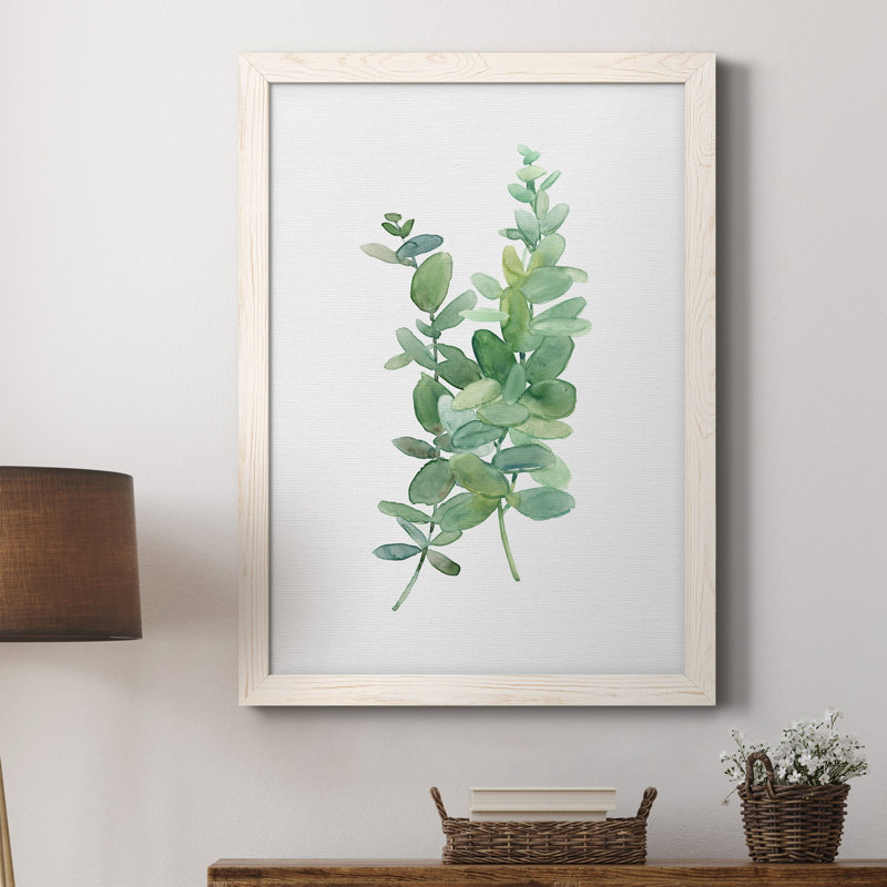 Eucalyptus I-Premium, toile encadrée - prête à être accrochée, H 20 po x l 17 po x P 1,5 po, Blanc