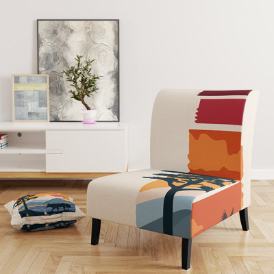 Fauteuil de chambre moderne rembourré en velours Brechta Vibrant Curve Design II