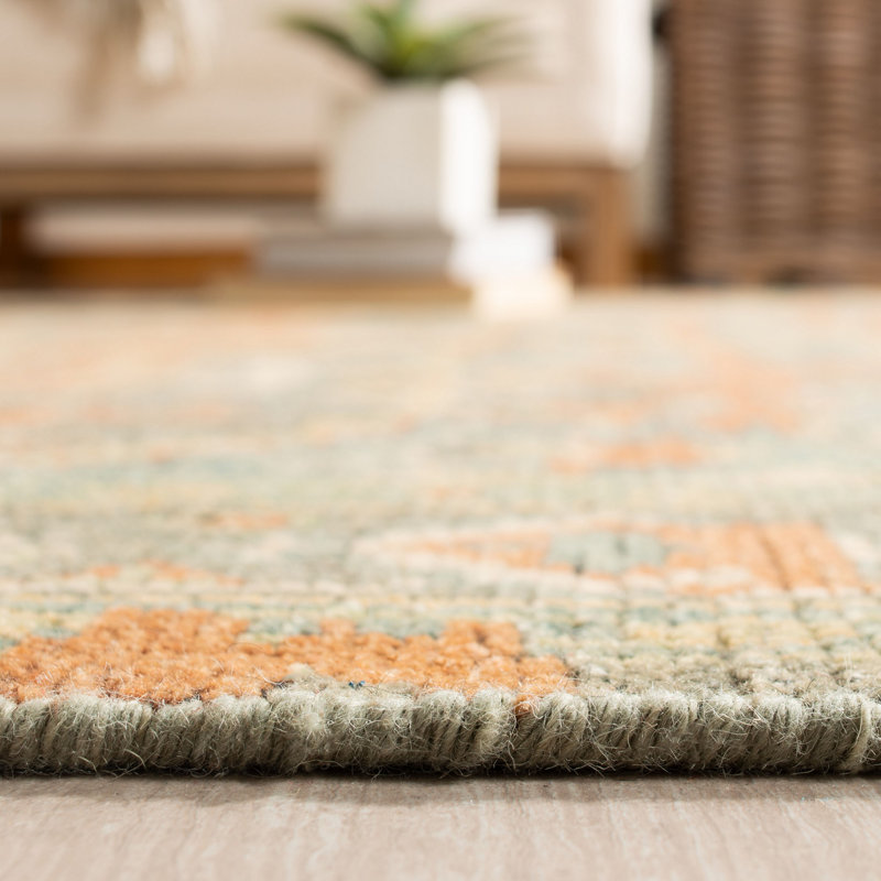 Tapis taupe en laine noué à la main Kline, Rectangle 9 pi x 12 pi