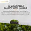 Pergola d'extérieur à cadre classique en acier brun avec abat-jour rétractable blanc pour la cour 10 pi x 10 pi SUNJoy Meadow