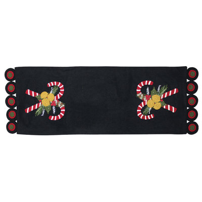The Holiday Aisle® Candy Canes Table Runner