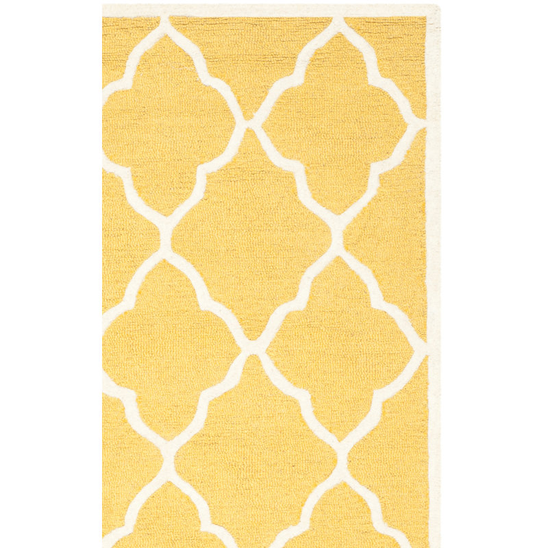 Martins Hand Tufted Wool Geometric Rug, Rectangle 3' x 5'