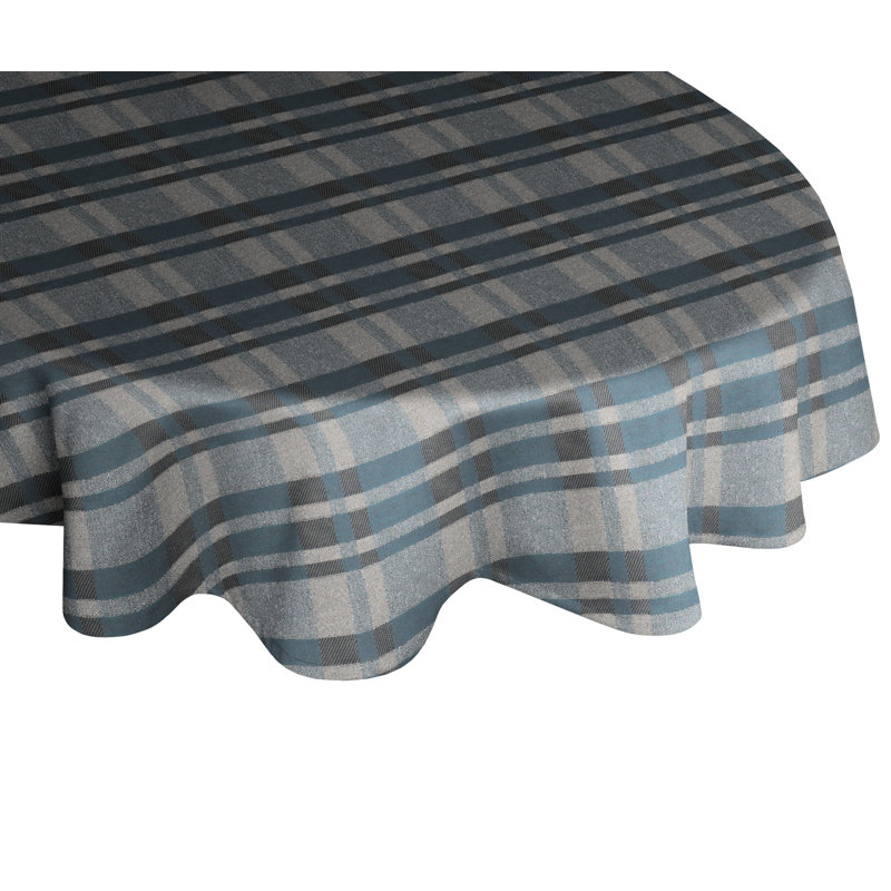 Devore Tablecloth, Green/Grey/Black