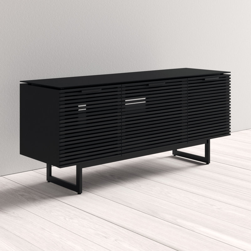Corridor Media Console, Charcoal Stained Ash