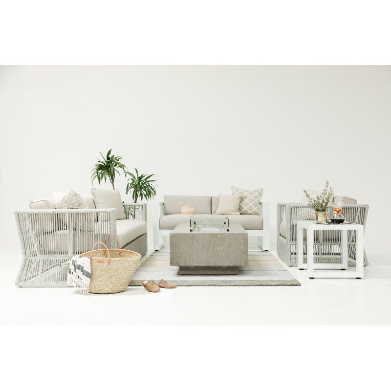 Miami Outdoor 3 - Seat Patio Sofa, Echo Ash Sunbrella®