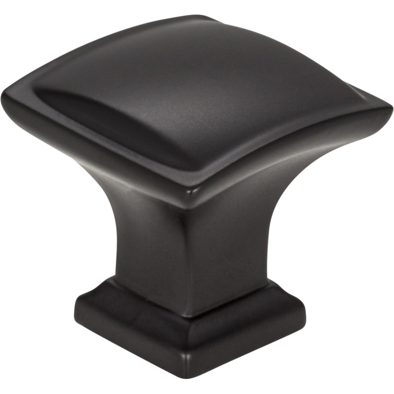 Annadale Square Knob, Matte Black, 1 1/2"