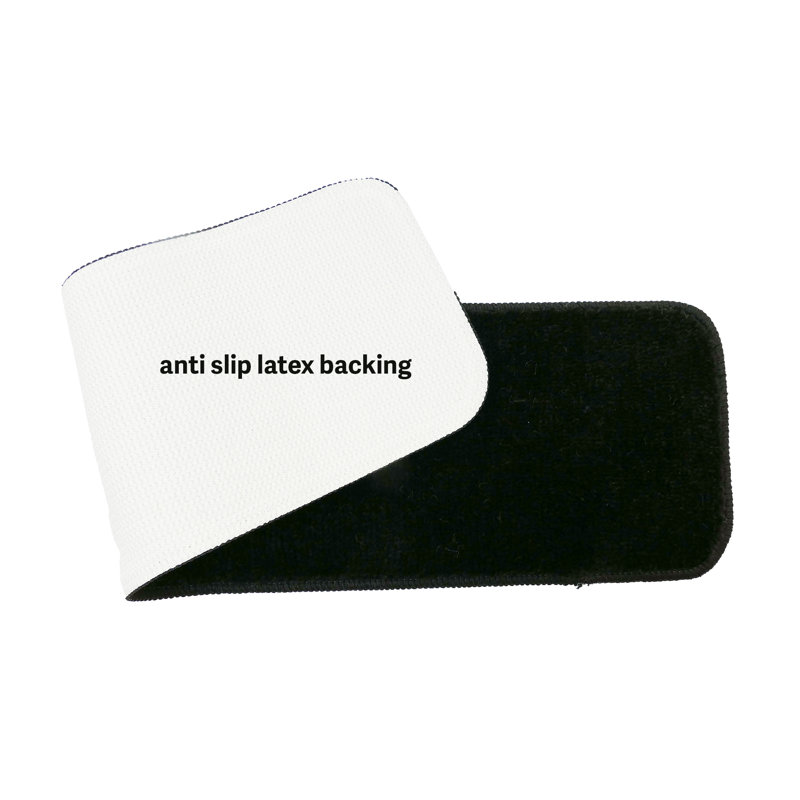 Tapis d'escalier à profil moyen en latex lavable à la machine doux au toucher 8 po x 30 po, Noir