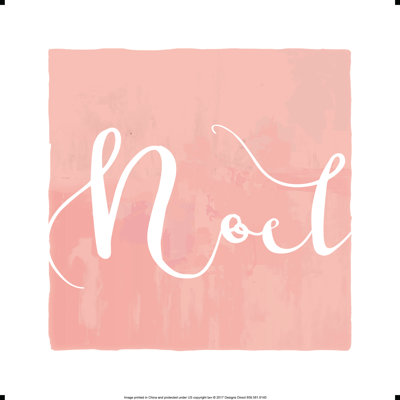 Blush Painting Noel - Wrapped Canvas Print