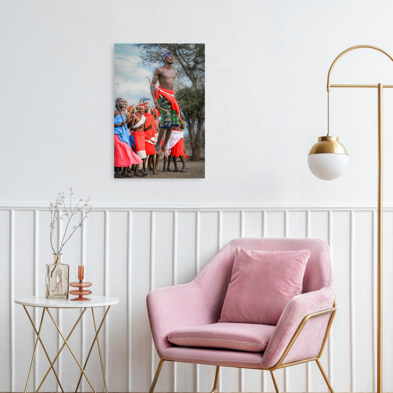 Reproduction d'art mural africain, 24" H x 16" W