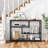 Entryway Table, 4-Tier Console Table with Storage Shelves