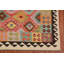 Tapis oriental multicolore en laine Kilim 8 x 12