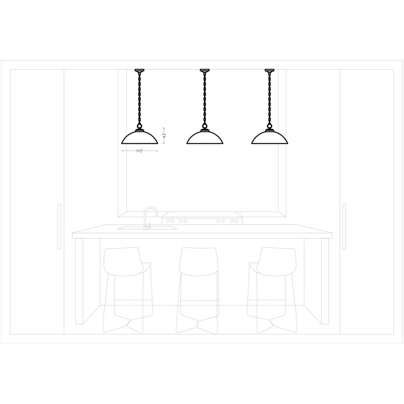 Oslo One Light Pendant from Generation Lighting , 100W Medium, Midnight Black, No