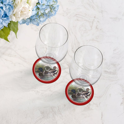 Sous-verres ronds en cuir Vegan