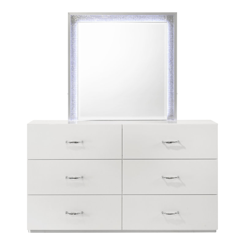 Ensemble commode et miroir 2 pièces Liasia