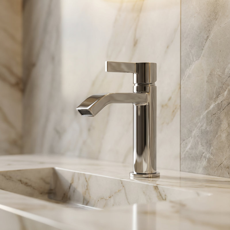 Single Lever Basin Mixer Faucet, Polished Chrome