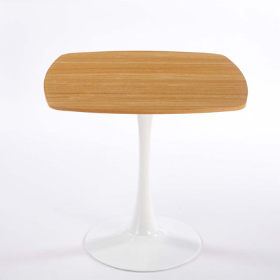 31.5-Inch Oak Dining Table With Durable Pedestal Base For Modern And Versatile Home Use