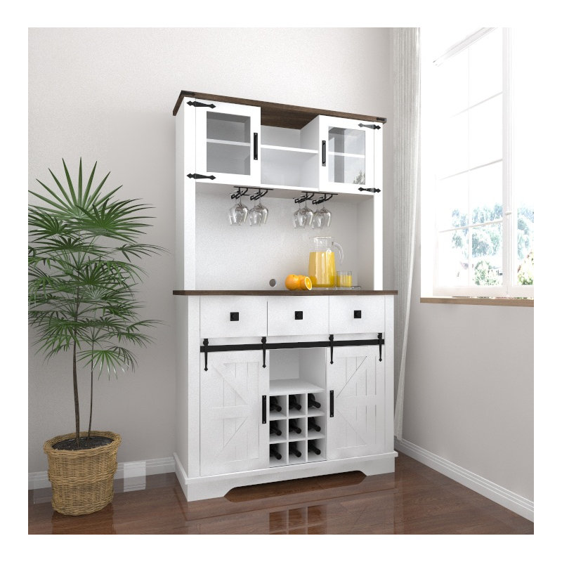Garde-manger avec tablettes, portes et tiroirs