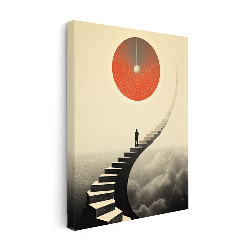 Escalier Trippy, 11"H x 14"W, Canvas, Unframed