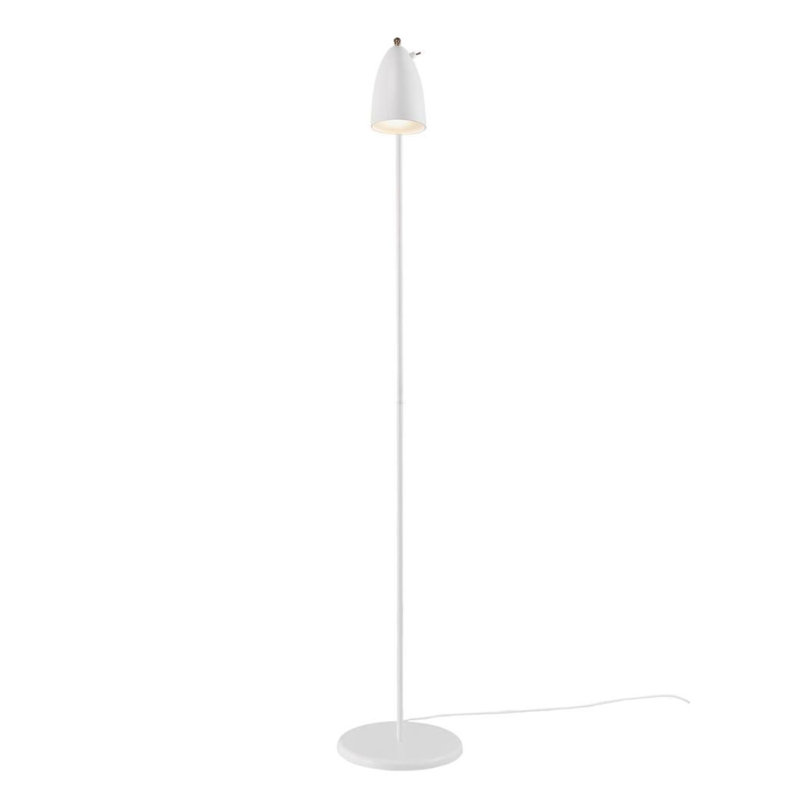 140.8cm Arched Floor Lamp, White, White