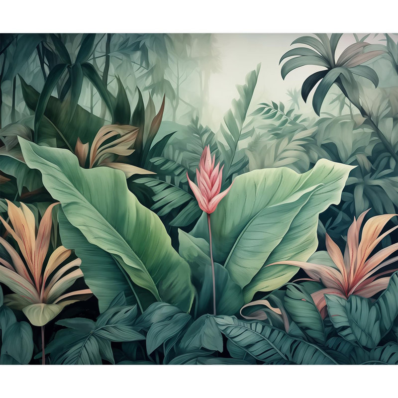 Bordure florale pelez et collez, L 120 po x l 144 po