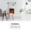Etna Klarstein 60cm W White Electric Fireplace with 1.8 BTU