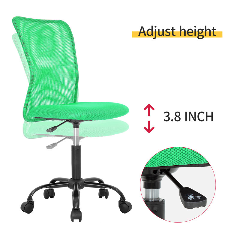Adjustable Black Mesh Executive Office Chair with Lumbar Support