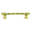 Cache 3 inch center to center Principessa pull embellished with 5 Crystals in finish Museum Gold-616208258