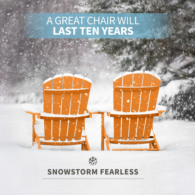 Plastic Patio Adirondack Chair, Tangerine