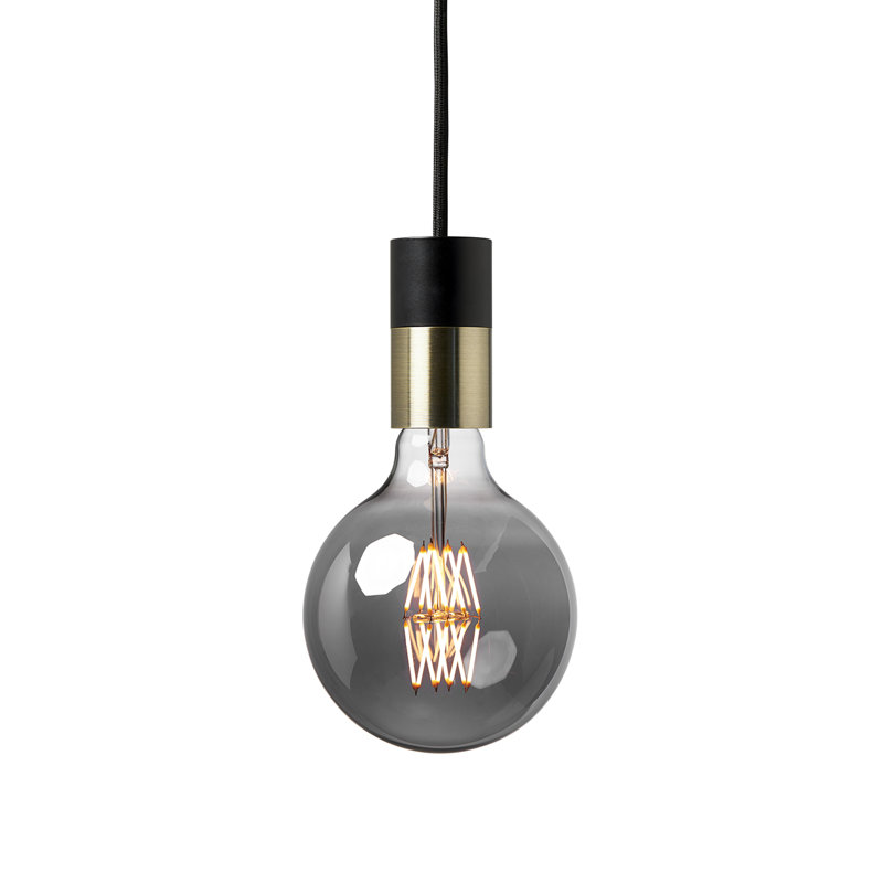 Jazlyn 1 - Light Single Pendant, Black/Brass