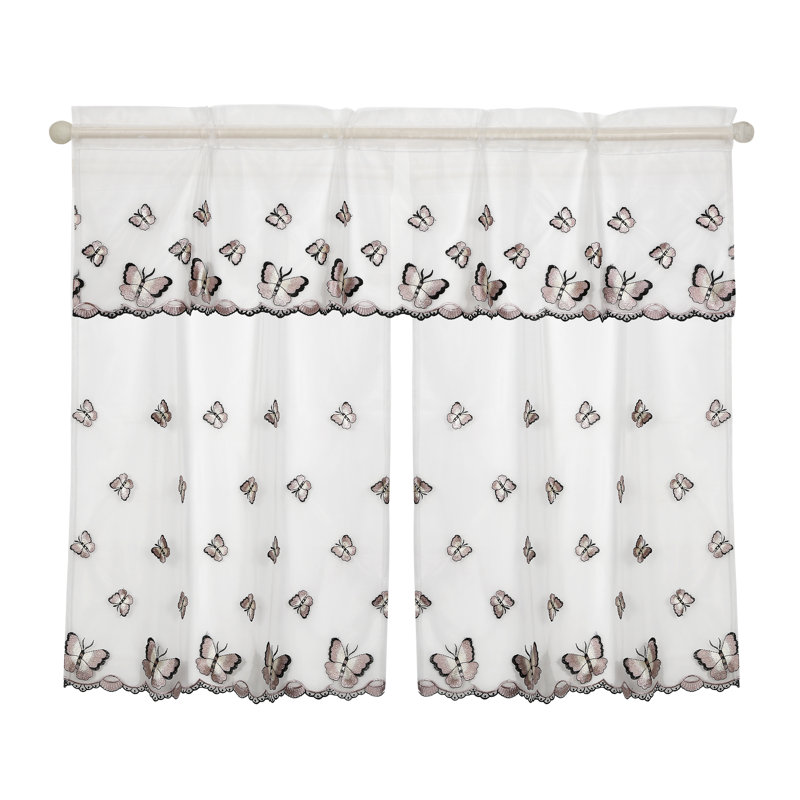 Voshell Abstract Tailored Kitchen Curtain